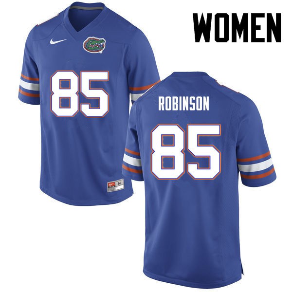 Florida Gators Women #85 James Robinson College Football Blue